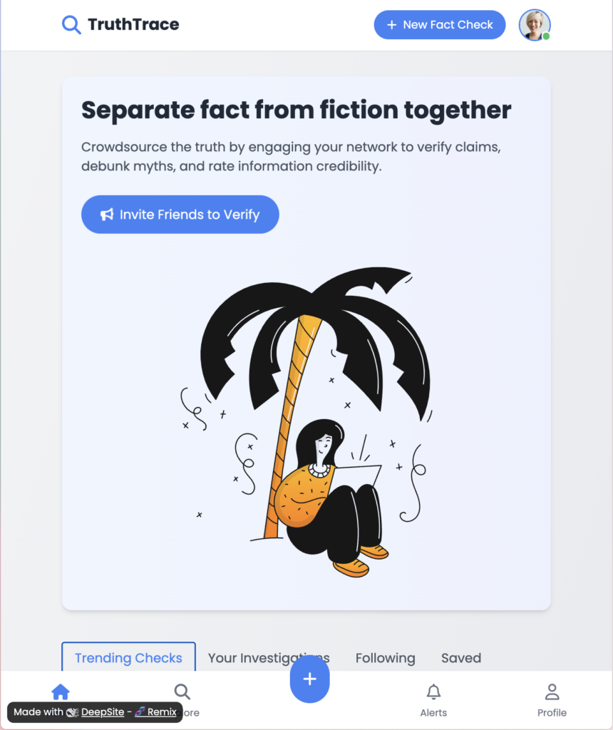 TruthTrace, a Gen Z collaborative fact-checking app